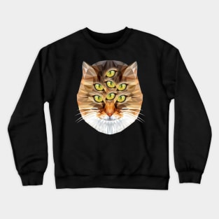 Cool magic funny Cat lustige Katze Cats Katzenaugen Polygon Crewneck Sweatshirt